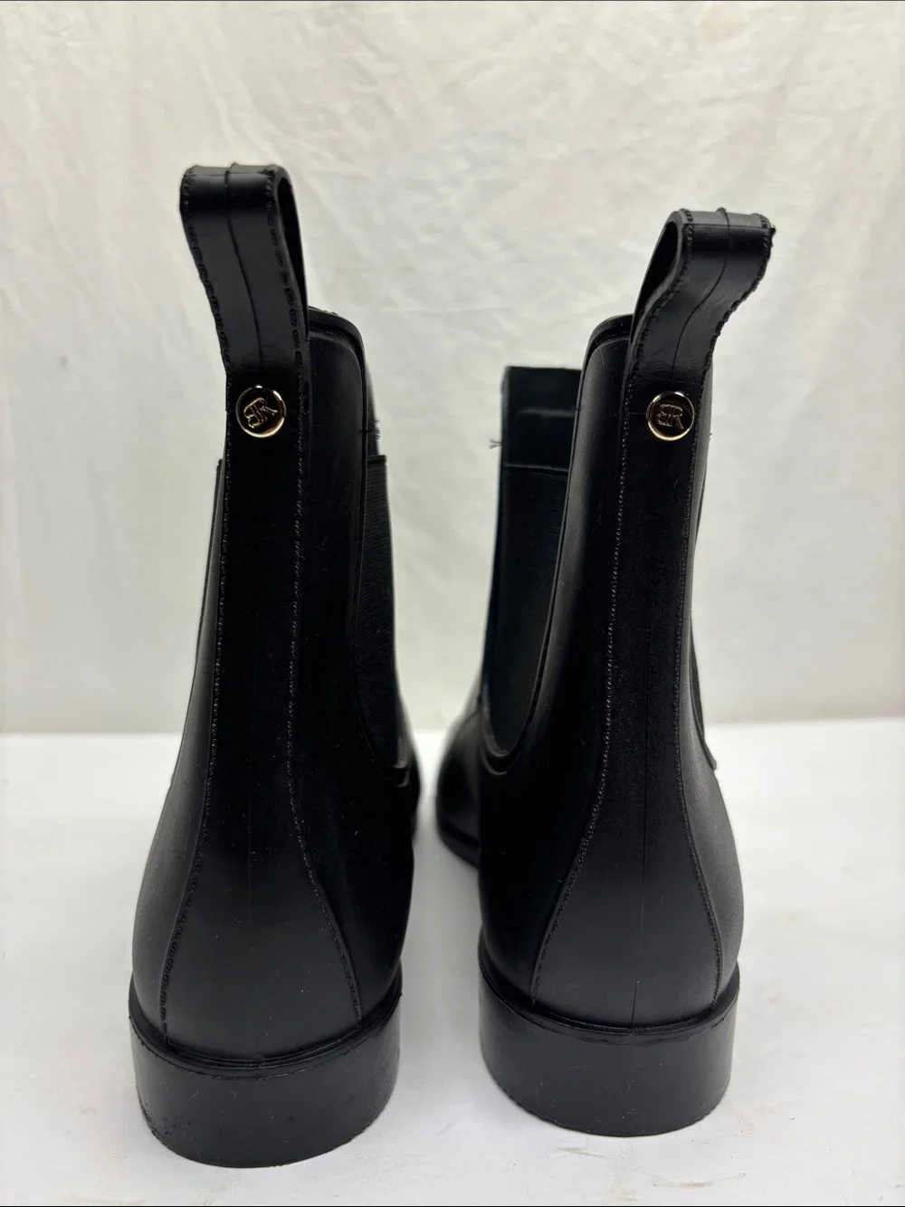 Banana Republic Black Slip-On Chelsea Rain Boots, SZ 10 M, 1(BA)